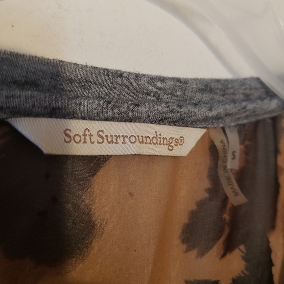 Soft Surroundings Linen Blend Tunic Top Sz S - Picture 4 of 8